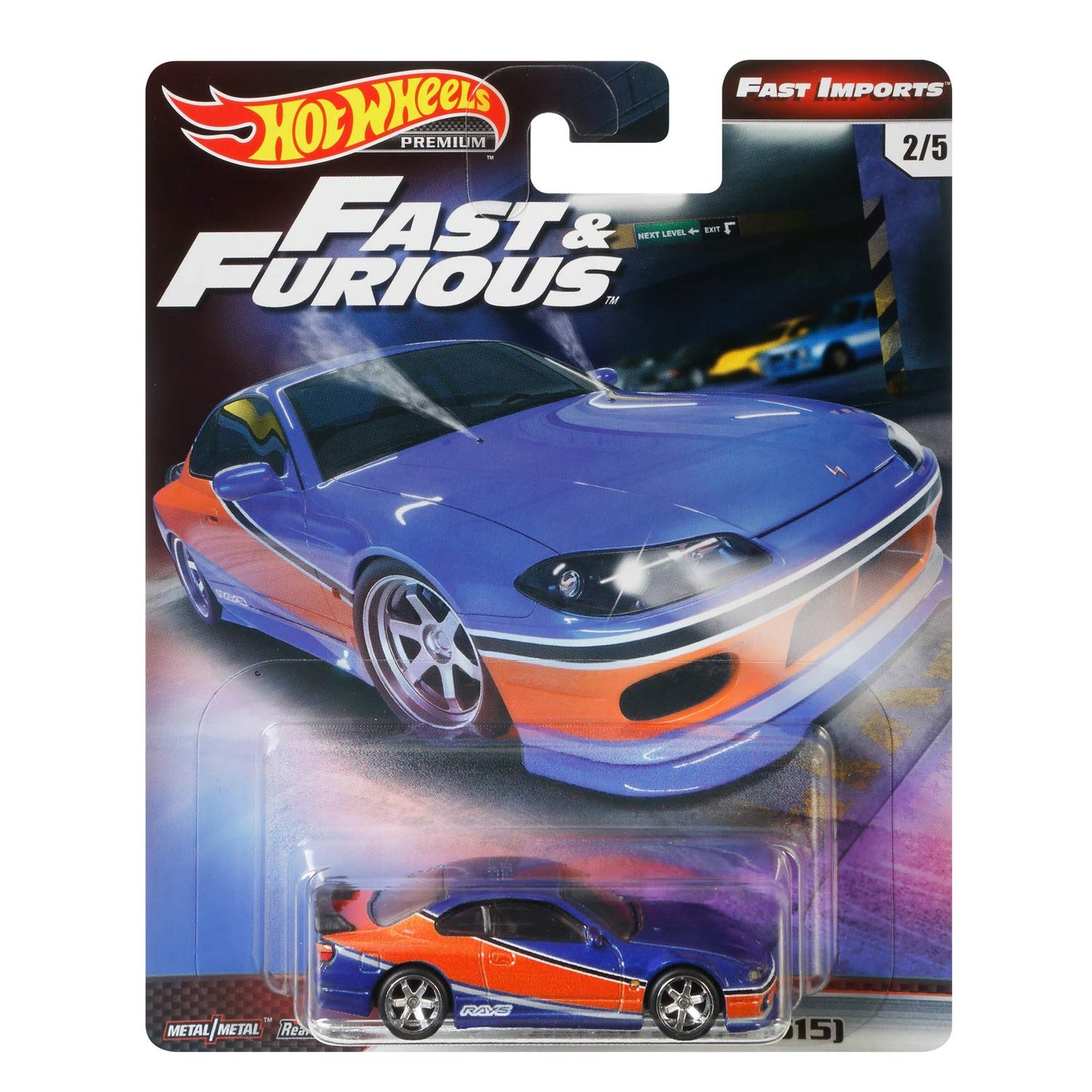 Hot Wheels NISSAN SILVIA S15 Fast &amp; Furious Evolution Premium 1/64 Real Riders Modelo de coche de metal fundido a presión GRB01-GBW75 