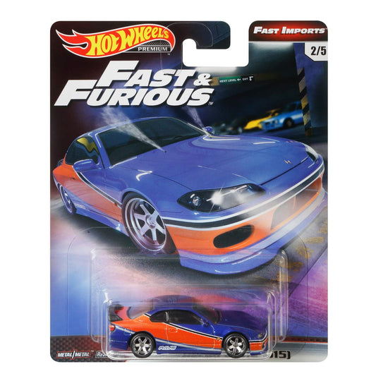 Hot Wheels NISSAN SILVIA S15 Fast &amp; Furious Evolution Premium 1/64 Real Riders Modelo de coche de metal fundido a presión GRB01-GBW75 