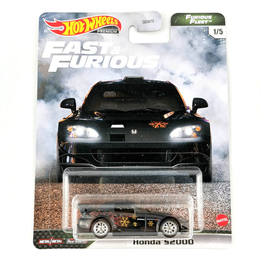 Hot Wheels Honda S2000 Fast &amp; Furious Evolution Premium 1/64 Real Riders - Modelo de coche de metal fundido a presión GBW75-9C6 