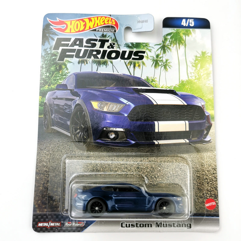 Hot Wheels CUSTOM MUSTANG Fast & Furious Evolution Premium 1/64 Real Riders Metal Diecast Model Car HNW46-9C6C