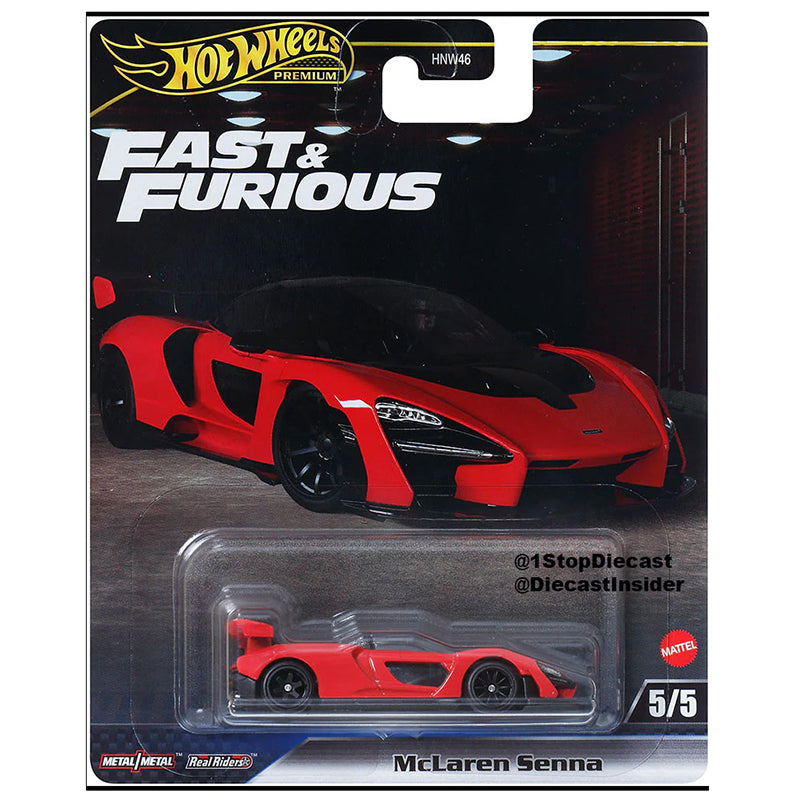 Hot Wheels McLaren Senna Fast & Furious Evolution Premium 1/64 Real Riders Metal Diecast Model Car HNW46-9C6J