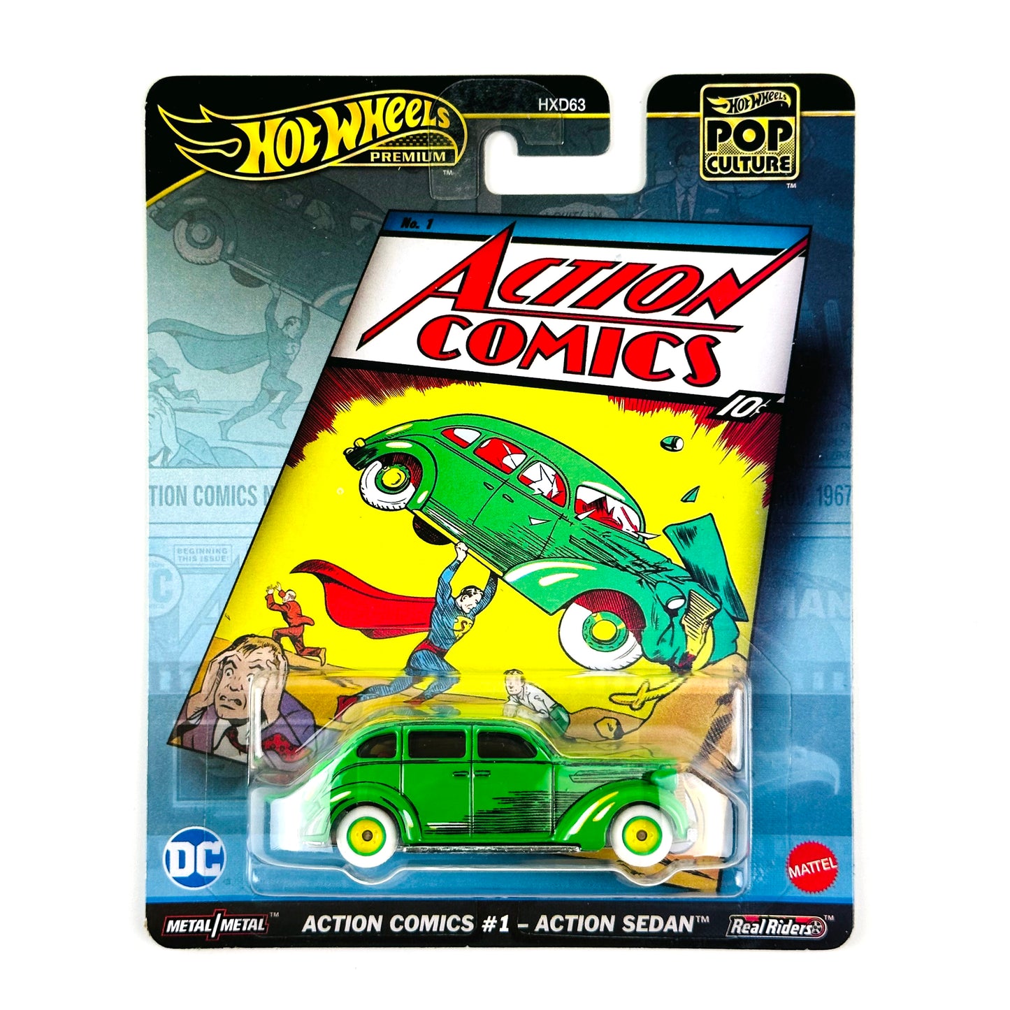 Hot wheels 1:64 ACTION COMICS #1 ACTION SEDAN HXD63-9C6F-HVJ50