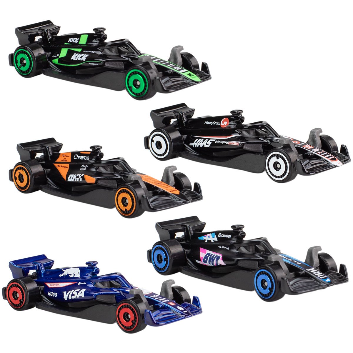 Hot wheels 1:64 JGF58 - Five-Car Set of Windfire F1 Racing Cars JGF58