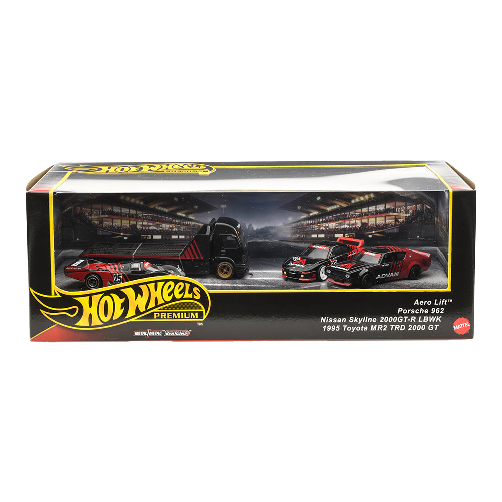 Hot wheels 1:64 Aero Lift+Porsche 962+Nissan Skyline 2000GT-R LBWK+1995 Toyota MR2 TRD 2000 GT GMH39-JBM06