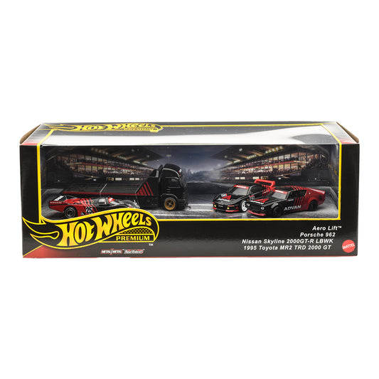 Hot wheels 1:64 Aero Lift+Porsche 962+Nissan Skyline 2000GT-R LBWK+1995 Toyota MR2 TRD 2000 GT GMH39-JBM06