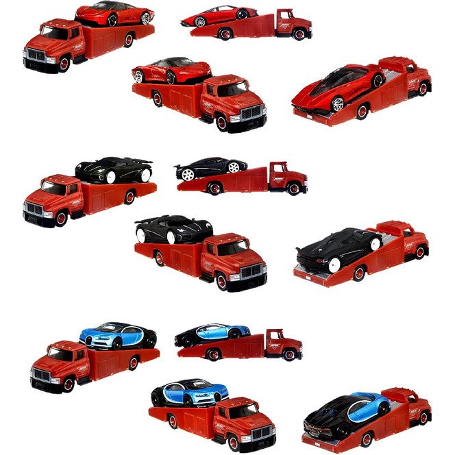 Hot wheels 1:64 CARRY ON+16 BUGATTI CHIRON+KOENIGSEGG AGERA R+McLAREN SPEEDTAIL GMH39-HCR54