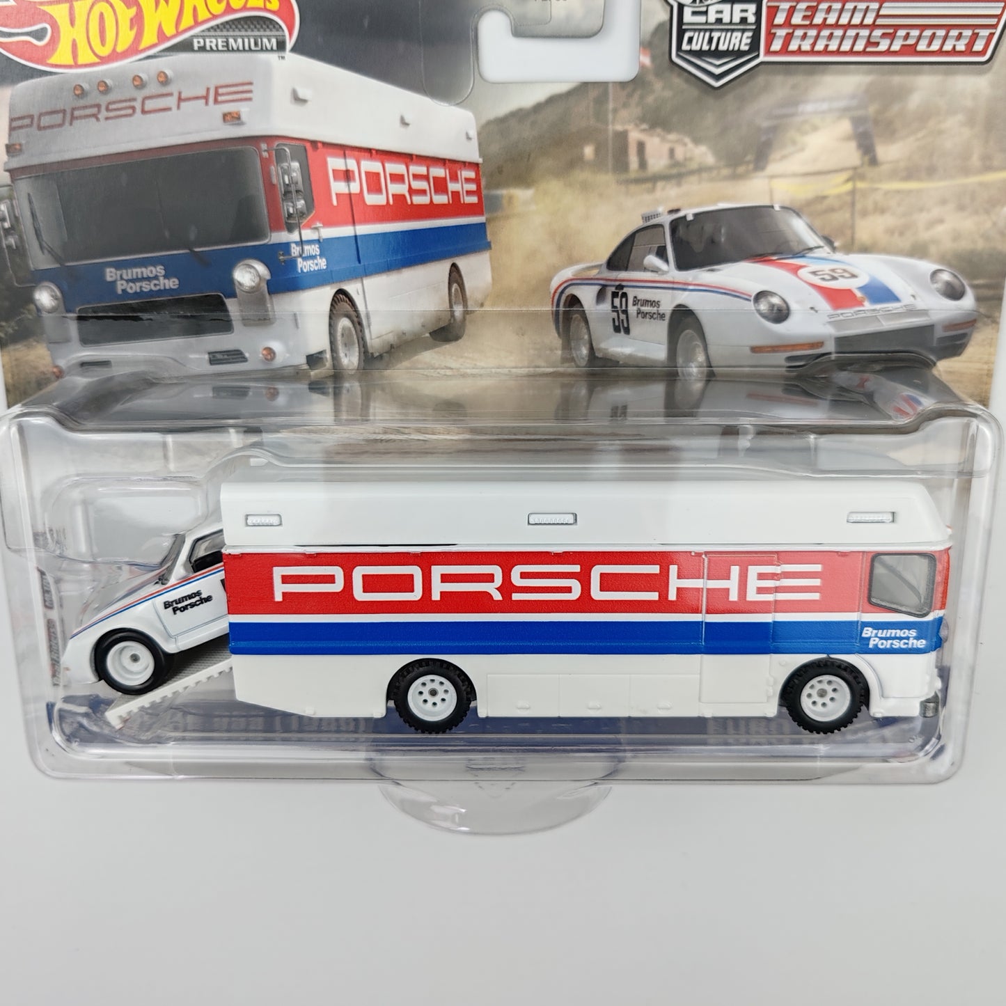 Hot wheels 1:64 Porsche 959 (1986) & Euro Hauler FLF56-61-HKF47