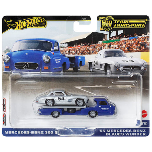 Hot wheels 1:64 Mercedes-Benz 300 SL & 55 Mercedes-Benz Blaues Wunder FLF56-70-HRV48