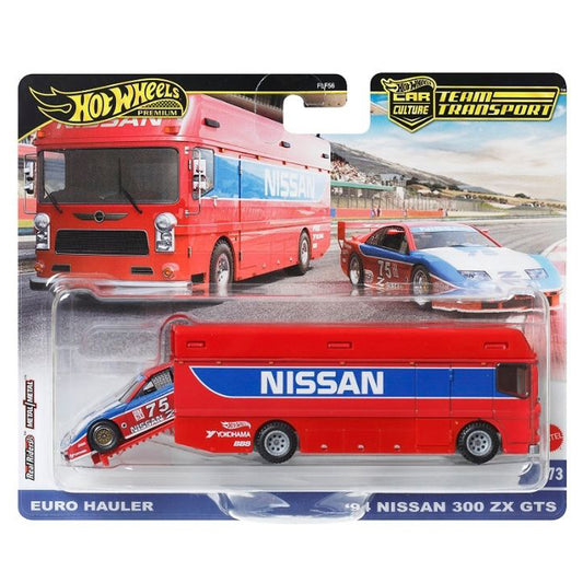 Hot wheels 1:64 Euro Hauler & '94 Nissan 300ZX GTS FLF56-73-HRV44