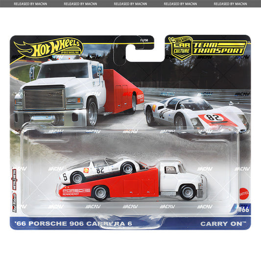 Hot wheels 1:64 66 Porsche 906 Carrera 6 & Carry On FLF56-66-HRV47