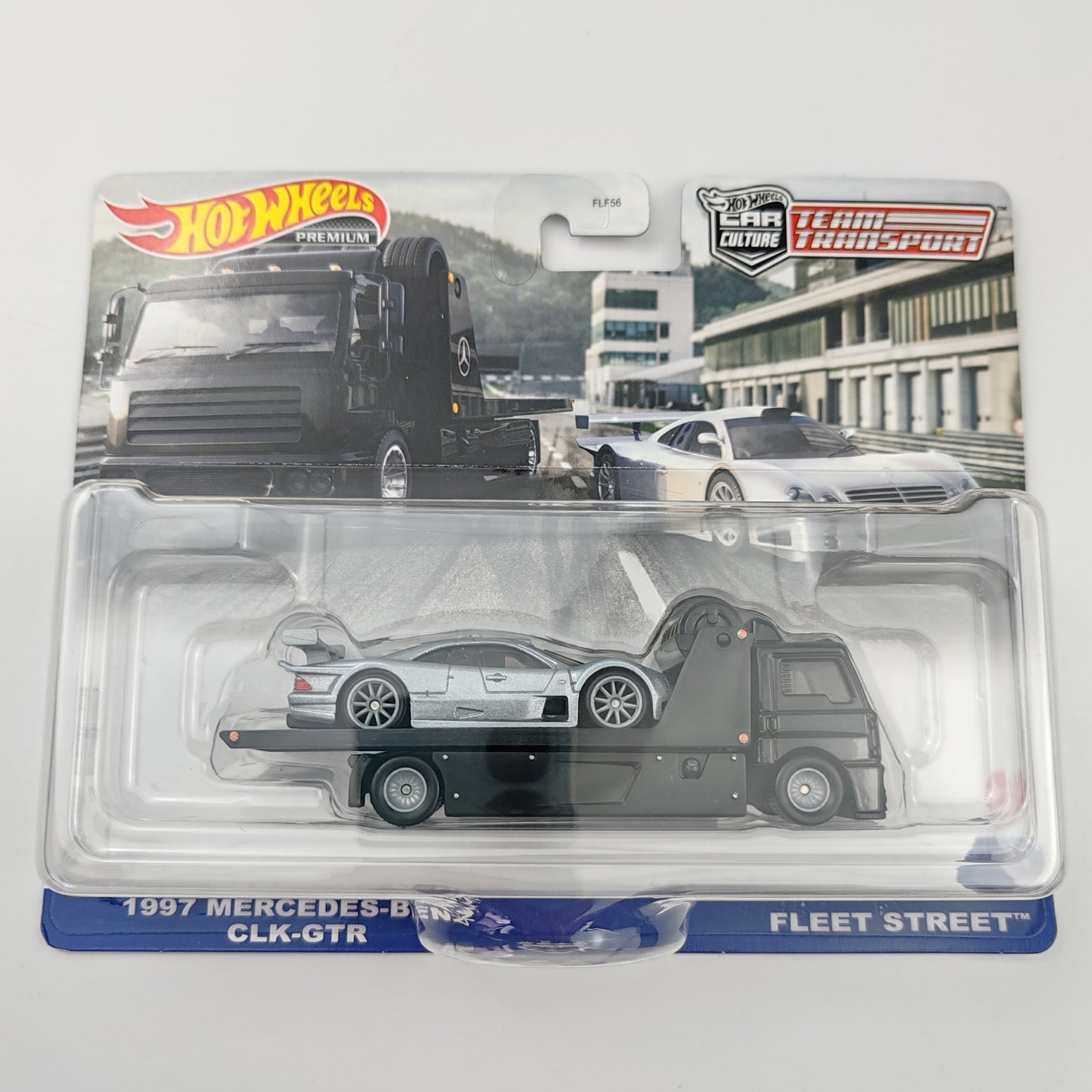 Hot wheels 1:64 1997 Mercedes-Benz CLK-GTR &Fleet Street FLF56-59-HKF46