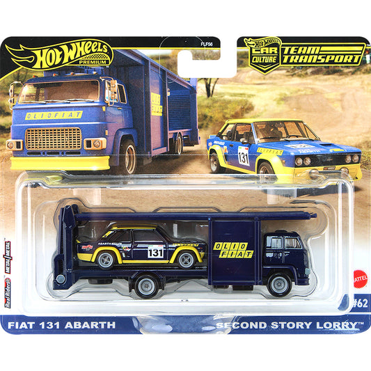 Hot wheels 1:64 Fiat 131 Abarth & Second Story Lorry FLF56-62-HRV43