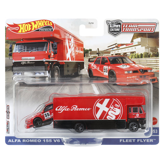 Hot wheels 1:64 ALFA ROMEO 155 V6 Ti & FLEET FLYER FLF56-53-HKF42