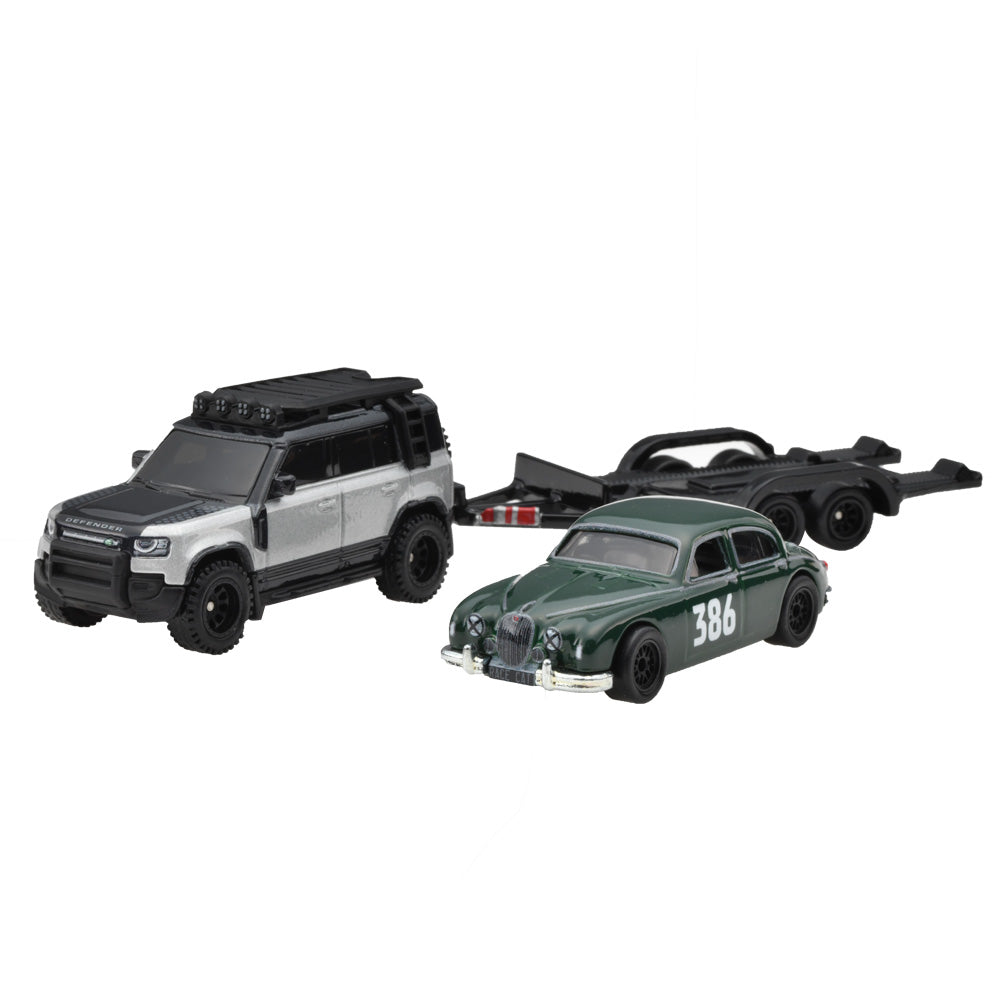 Hot wheels Jaguar Mk1 & 2023 Land Rover Defender 110 FLF56-74-JBM29