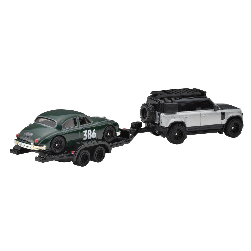 Hot wheels Jaguar Mk1 & 2023 Land Rover Defender 110 FLF56-74-JBM29