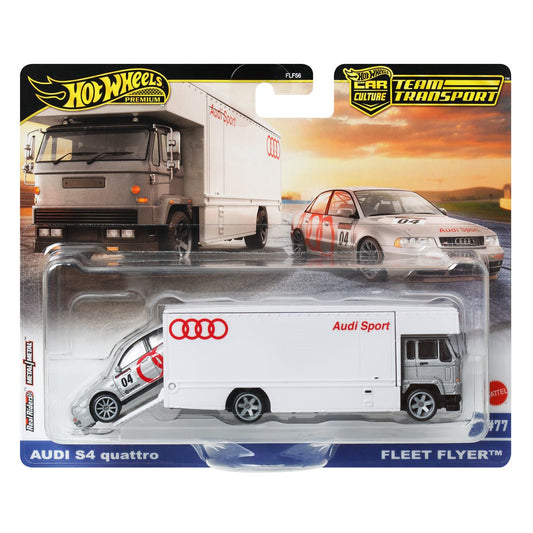 Hot wheels 1:64 Audi S4 quattro & Fleet Flyer FLF56-77-JBM30