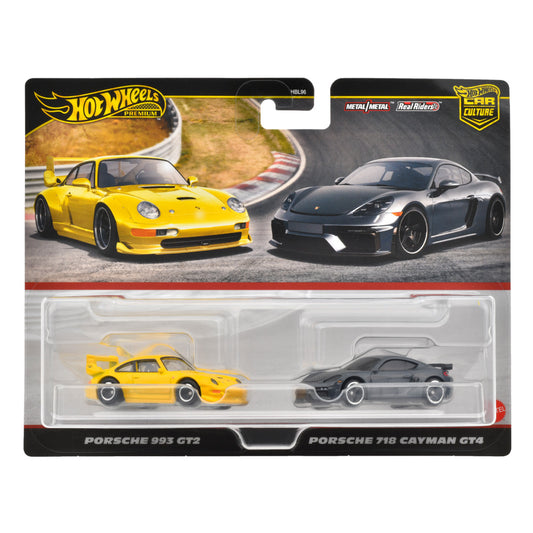 Hot wheels 1:64 Porsche 993 GT2 & Porsche 718 Cayman GT4 HBL96-HRR82