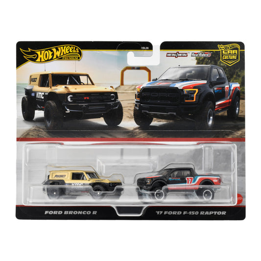 Hot wheels 1:64 Ford Bronco R & 17 Ford F-150 Raptor HBL96-HRR77