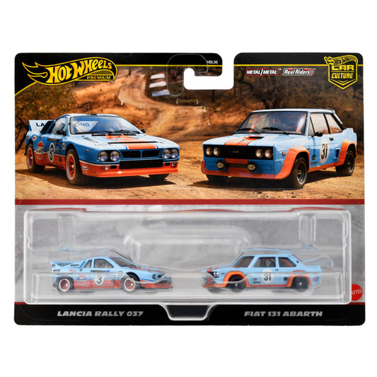 Hot wheels 1:64 Lancia Rally 037 & Fiat 131 Abarth HBL96-HRR81