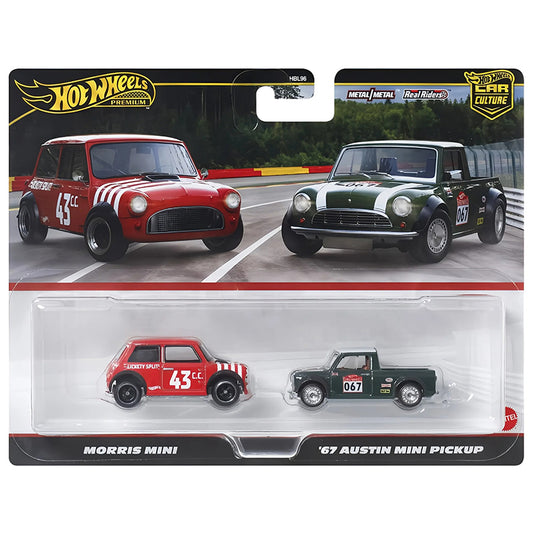 Hot wheels 1:64 Morris Mini & 67 Austin Mini Pickup HBL96-JBK97