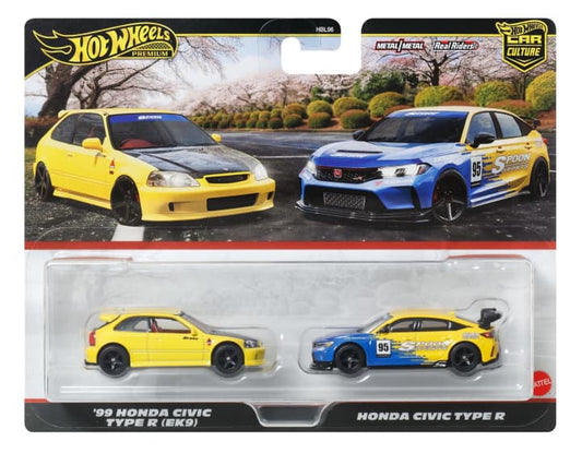 Hot wheels 1:64 99 Honda Civic Type R (EK9) & Honda Civic Type R HBL96-JBL00