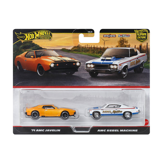 Hot wheels 1:64 71 AMC Javelin & AMC Rebel Machine HBL96-JBL06