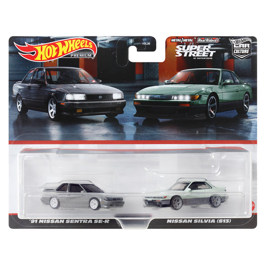 Hot wheels 1:64 91 Nissan Sentra SE-R & Nissan Silvia (S13) HBL96-HYF04