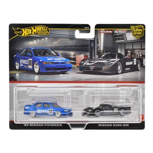 Hot wheels 1:64 94 Nissan Primera & Nissan R390 GT1 HBL96-HRR74