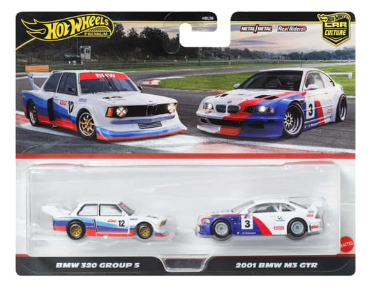 Hot wheels 1:64 BMW 320 Group 5 & 2001 BMW M3 GTR HBL96-JBK99