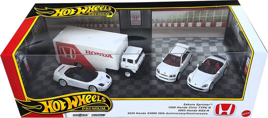 Hot wheels Sakura Sprinter+1999 Honda Civic TYPE R+2003 Honda NSX-R+2020 Honda S2000 20th Anniversary GMH39-JBM08