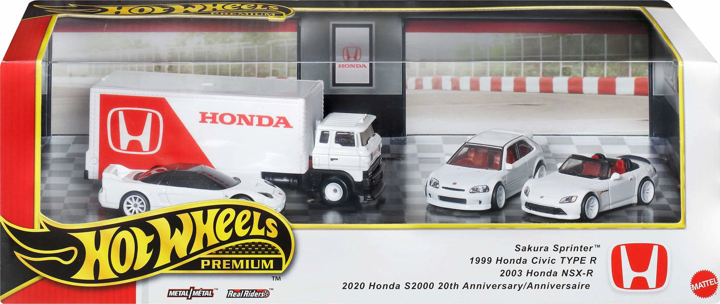Hot wheels Sakura Sprinter+1999 Honda Civic TYPE R+2003 Honda NSX-R+2020 Honda S2000 20th Anniversary GMH39-JBM08