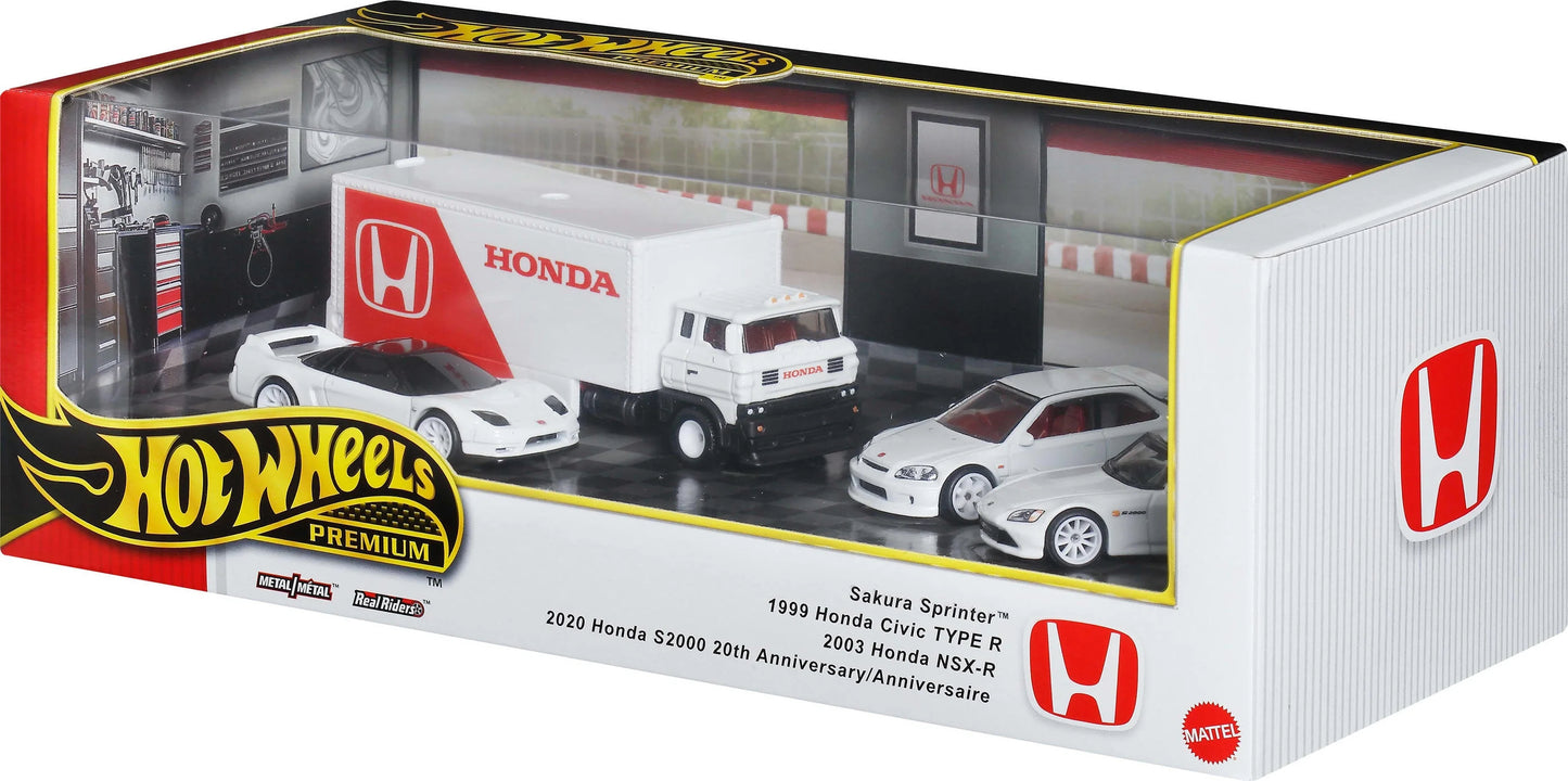 Hot wheels Sakura Sprinter+1999 Honda Civic TYPE R+2003 Honda NSX-R+2020 Honda S2000 20th Anniversary GMH39-JBM08